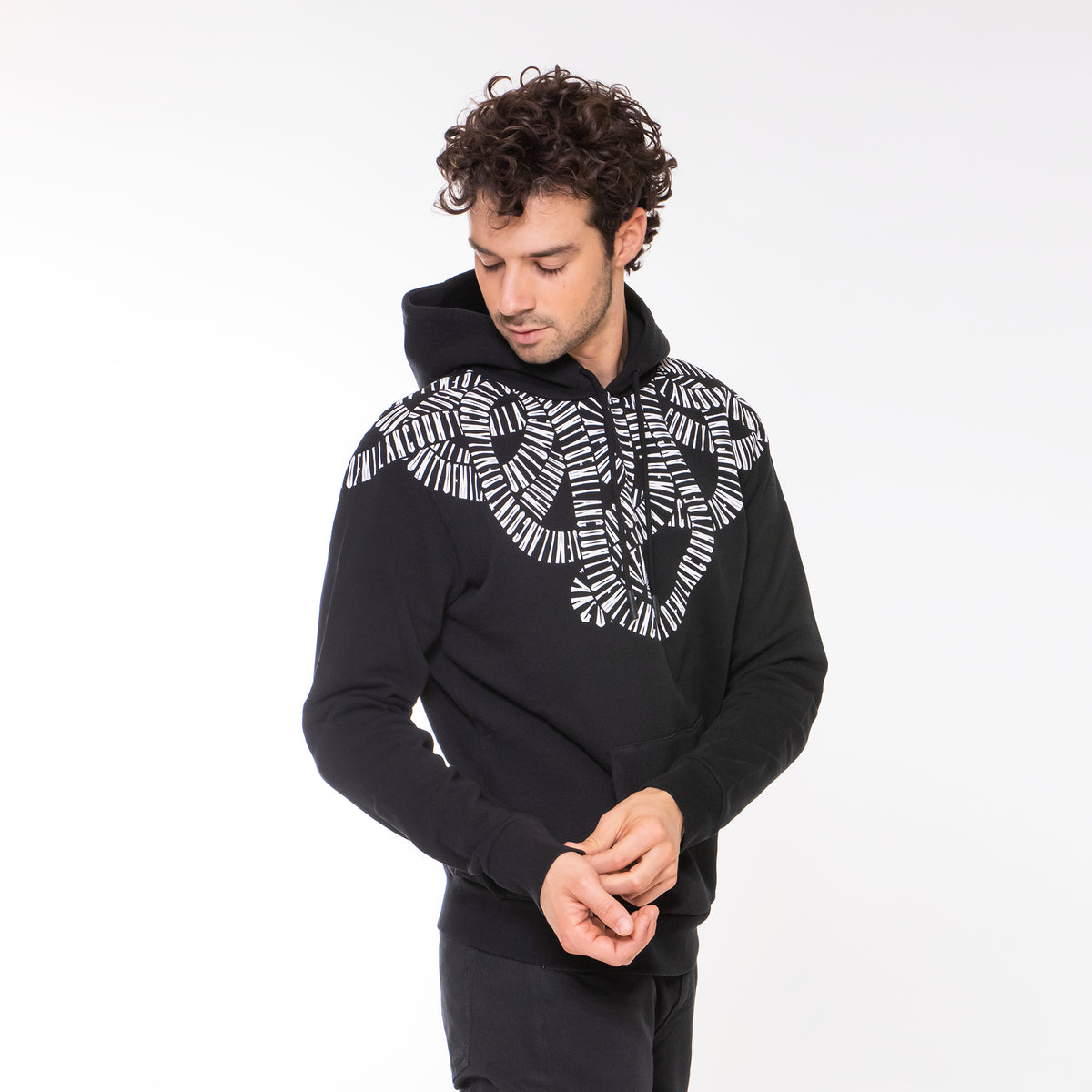 Portafoglio Marcelo Burlon in ecopelle con logo wings