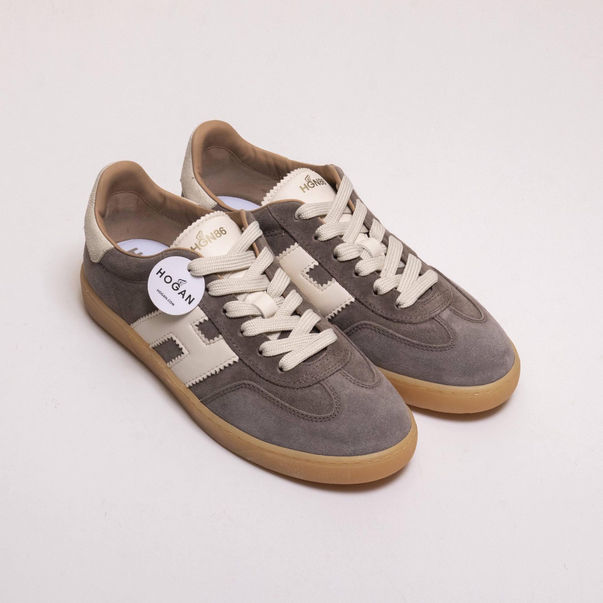 HOGAN SNEAKERS COOL SCAMOSCIATA GRIGIA TAUPE โ L'Eliseo Fashion